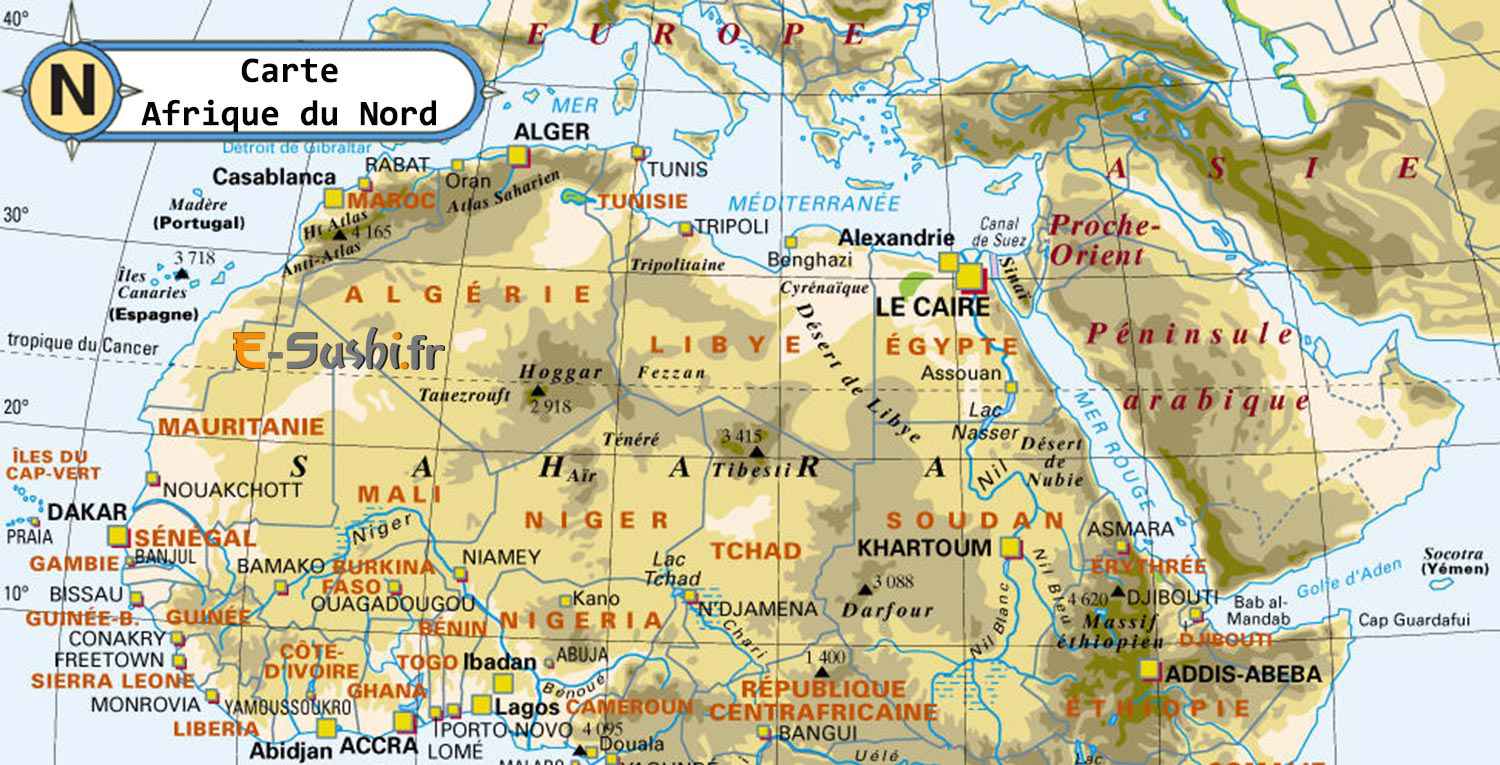 atlas afrique du nord