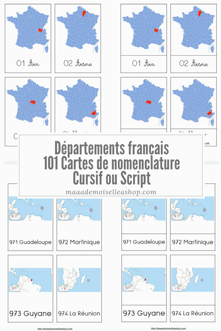 carte 101 departements