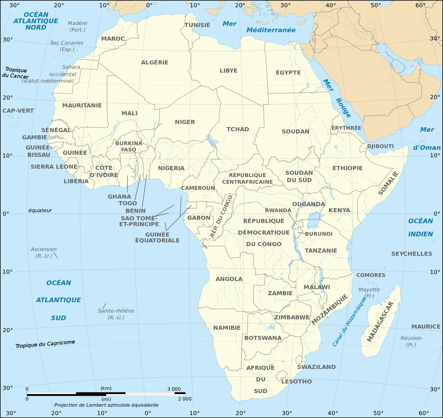 carte afrique nord