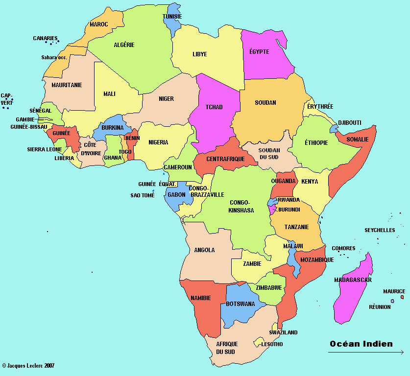 carte afrique