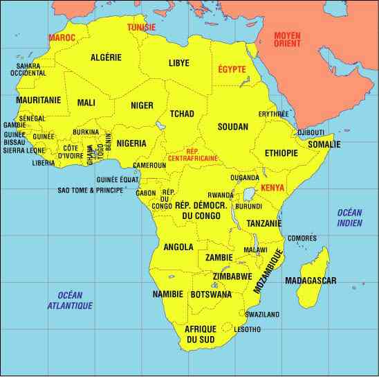 carte afrique