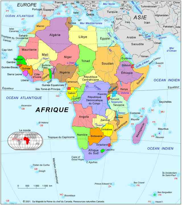 carte afrique