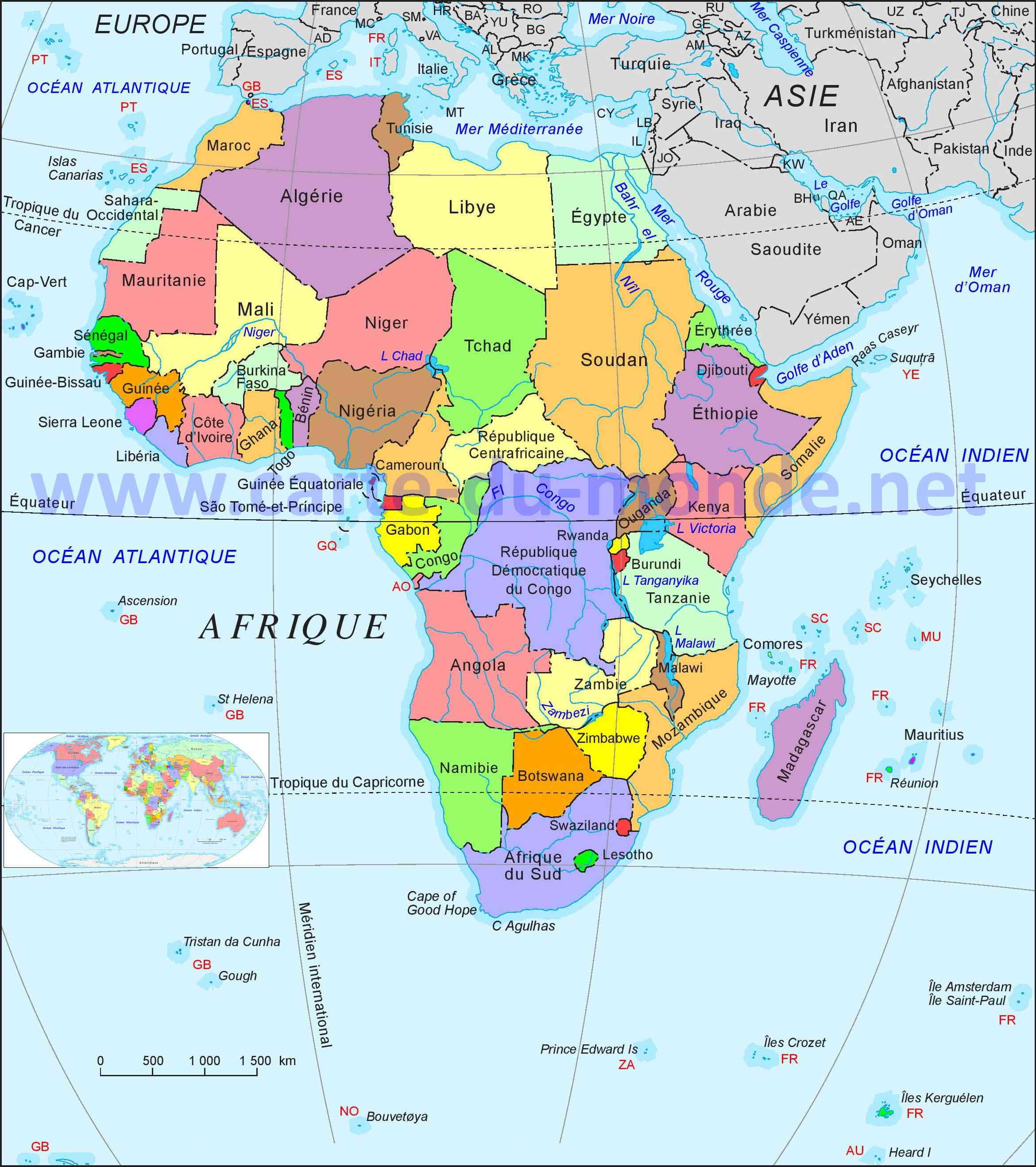 carte afrique