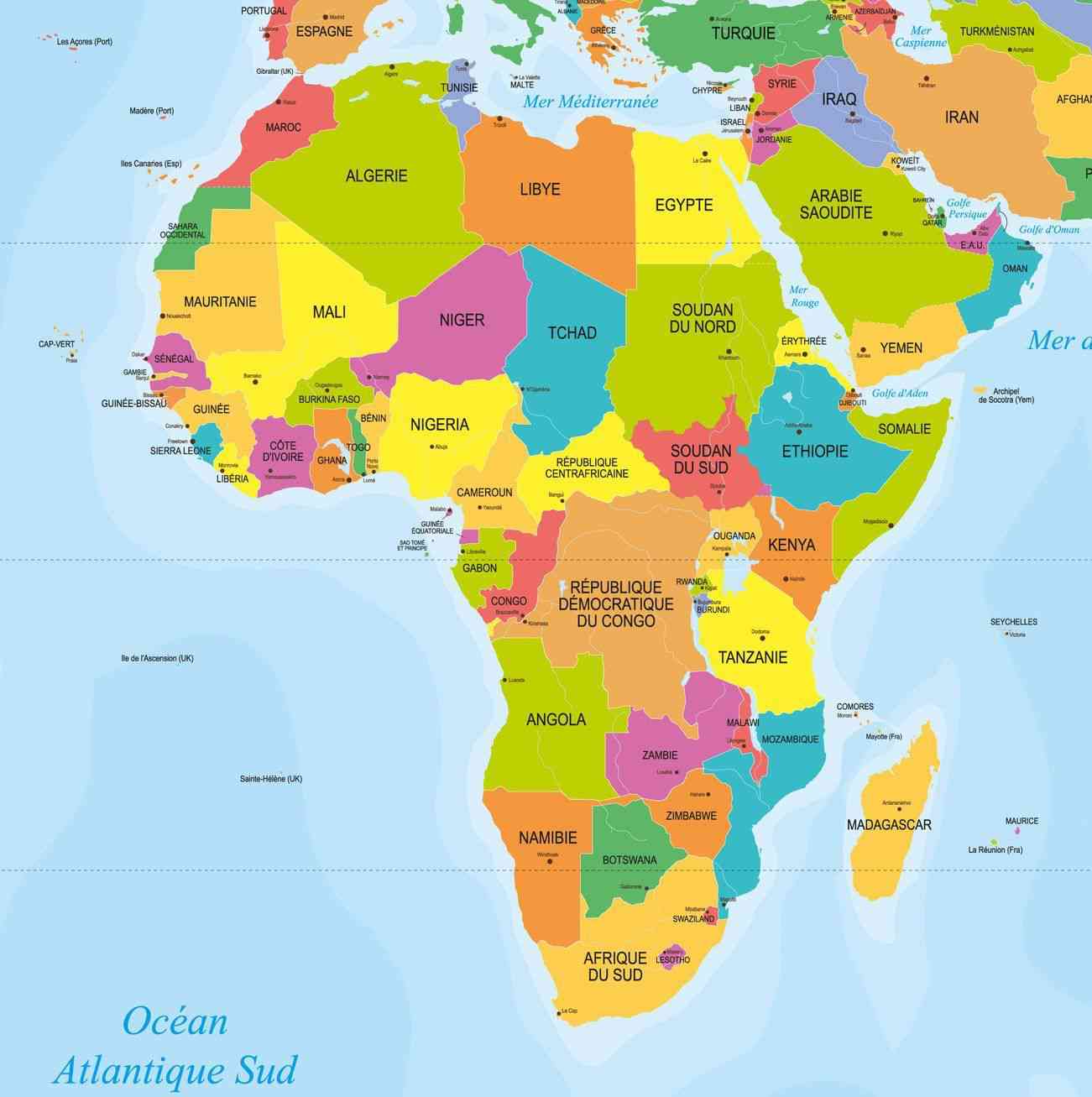 Carte Afrique ≡ Voyage Carte Plan