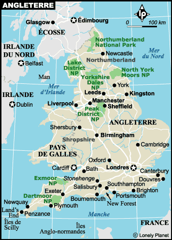 carte angleterre