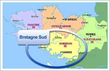 carte bretagne sud