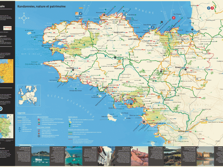 carte de bretagne sud itineraire