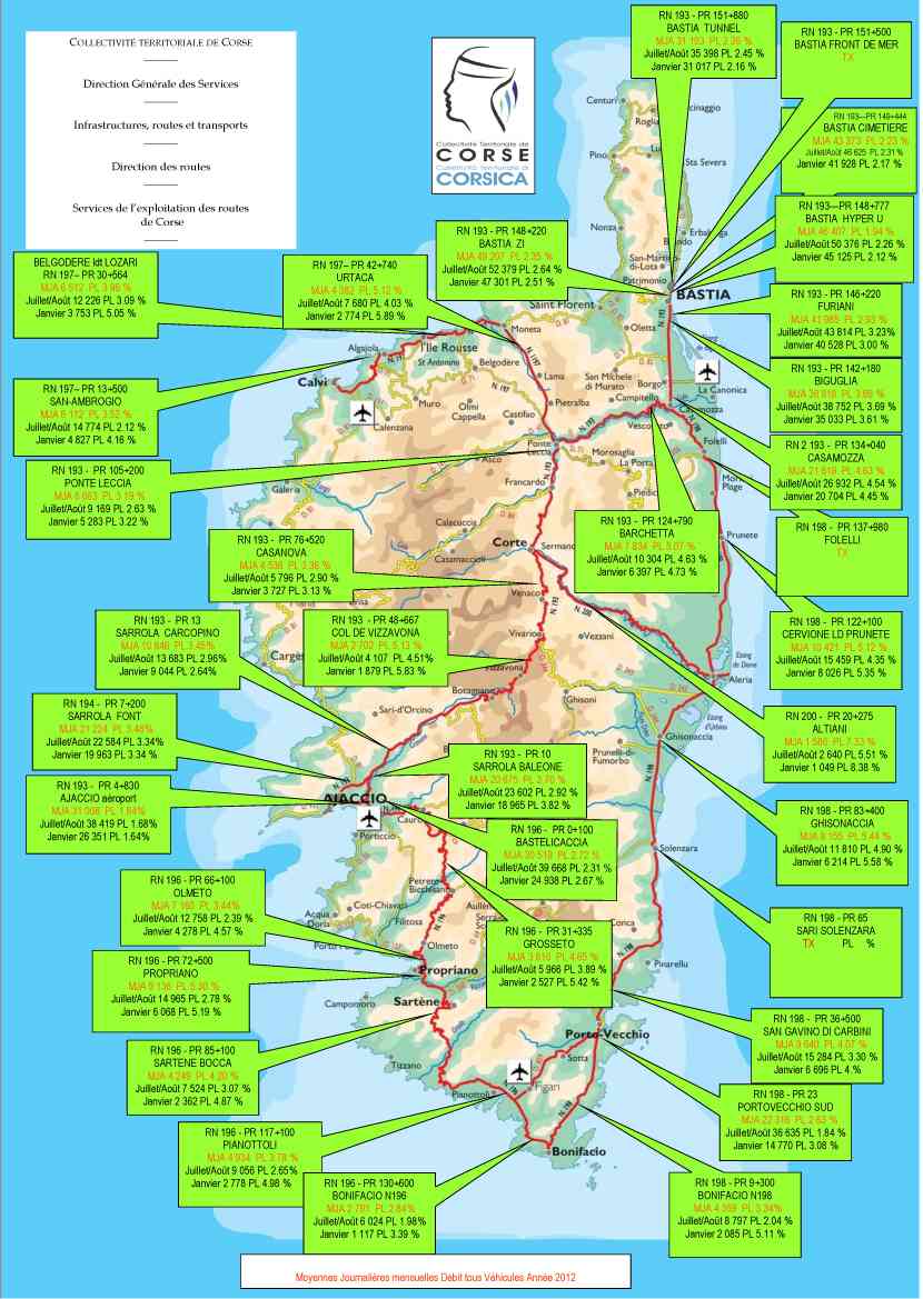 Carte De Corse Touristique Voyage Carte Plan