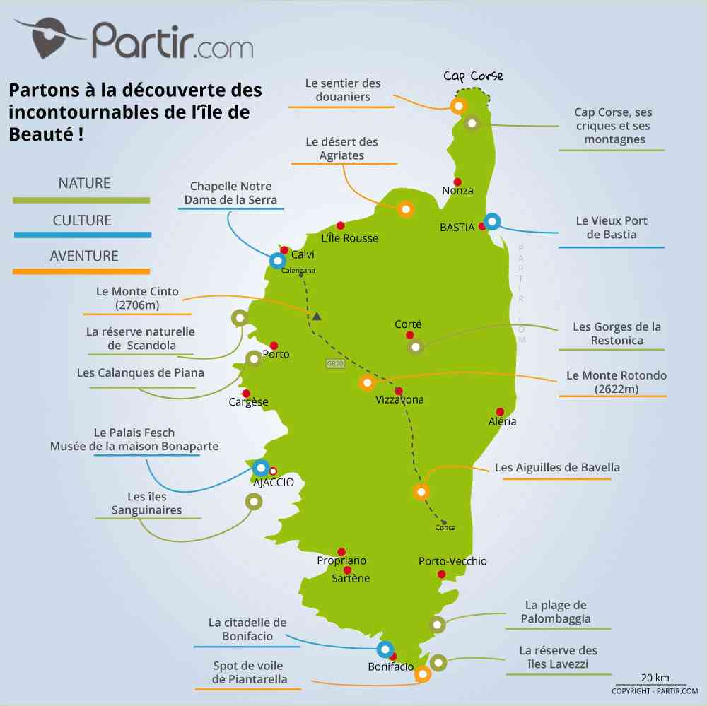 Carte De Corse Touristique Voyage Carte Plan