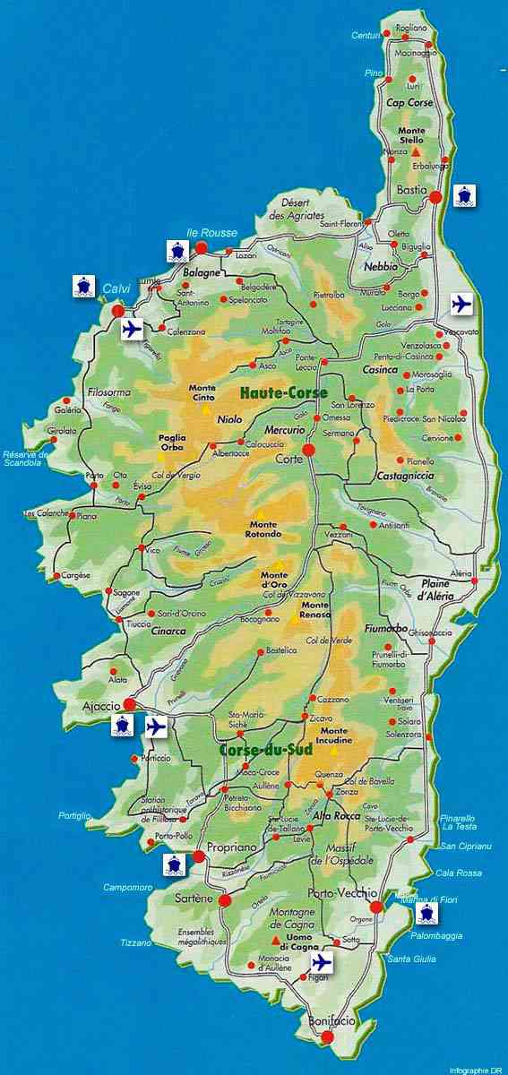 Carte De Corse Voyage Carte Plan