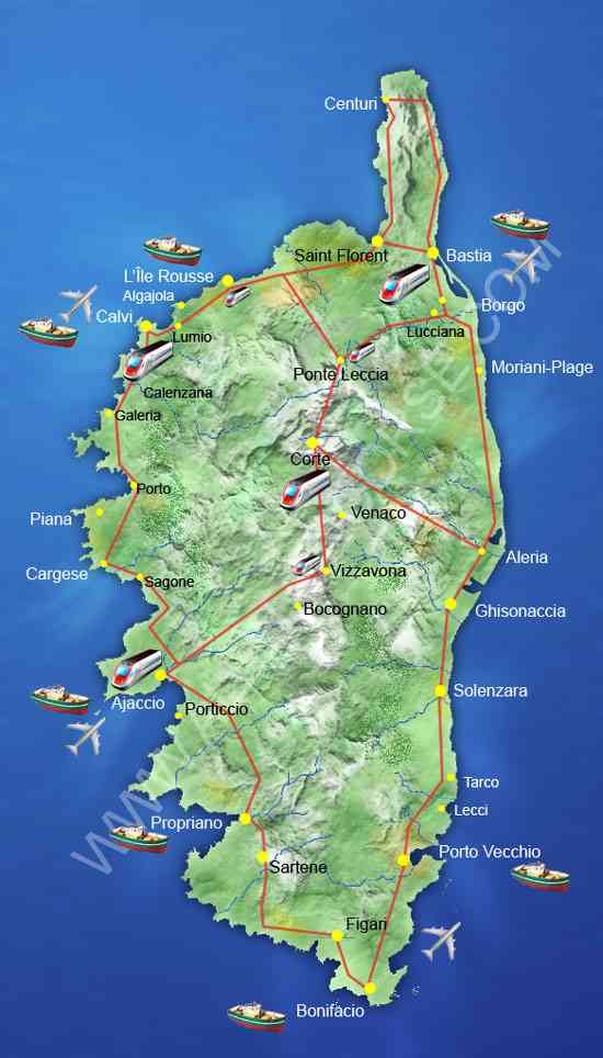 Carte De Corse Voyage Carte Plan Carte De Corse Voyage Carte Plan