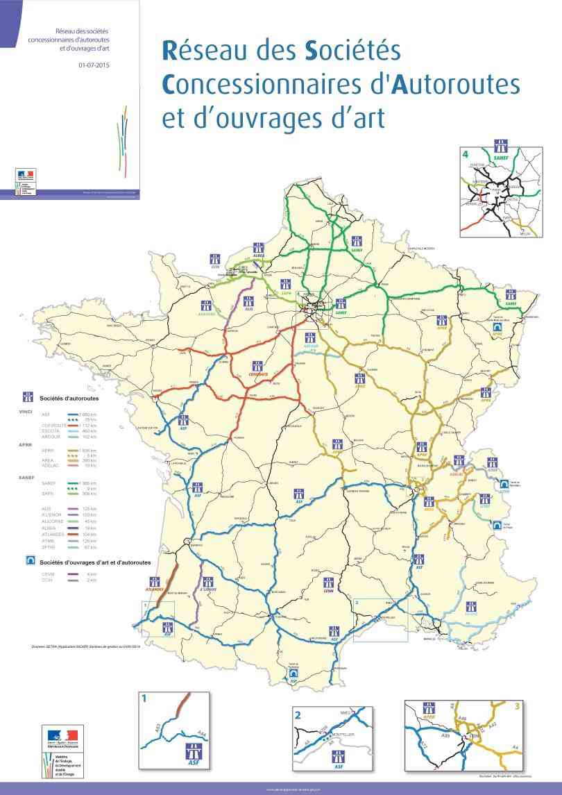 carte de france des autoroutes