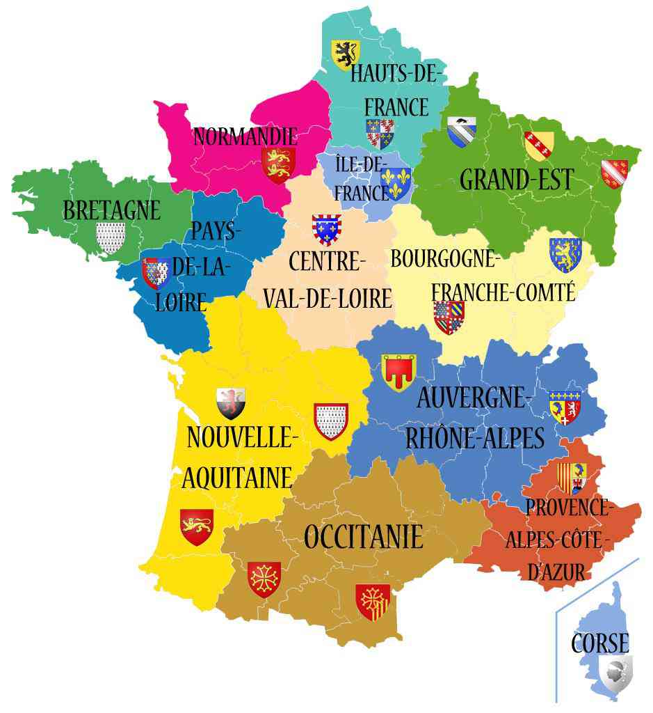 carte de france des regions en 2015