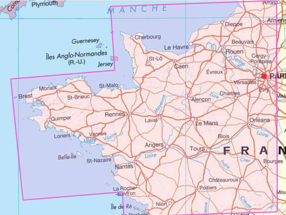 carte de france nord