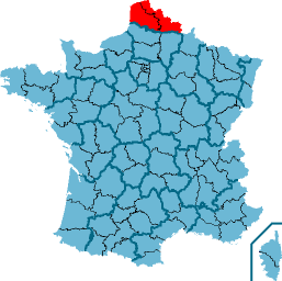 carte de france nord