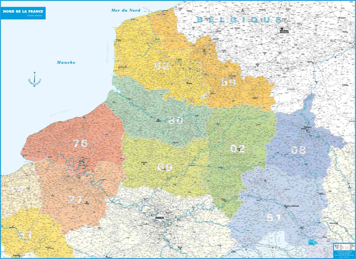 carte de france nord