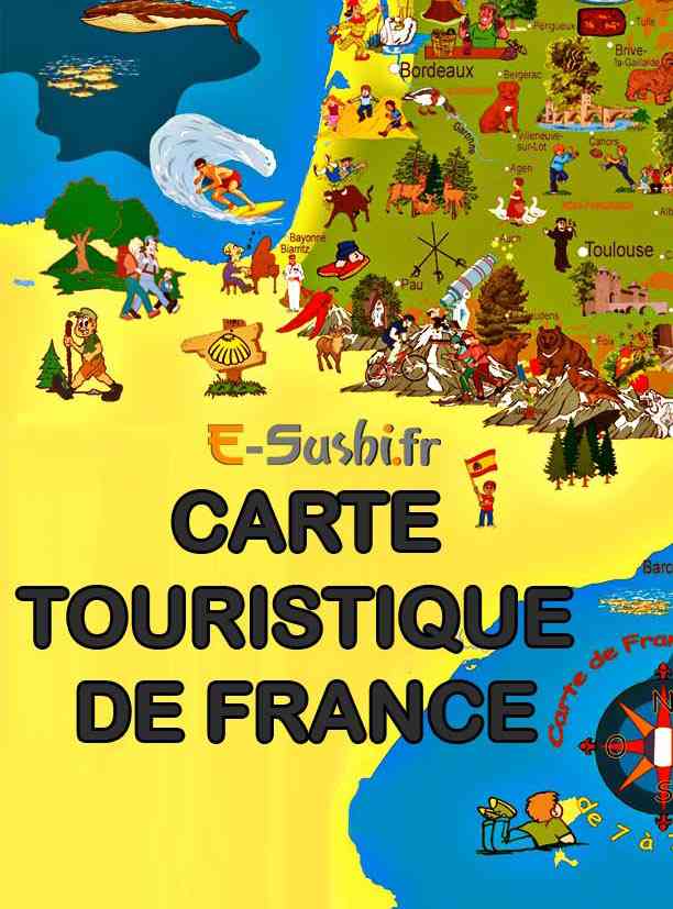 carte de france touristique illustree