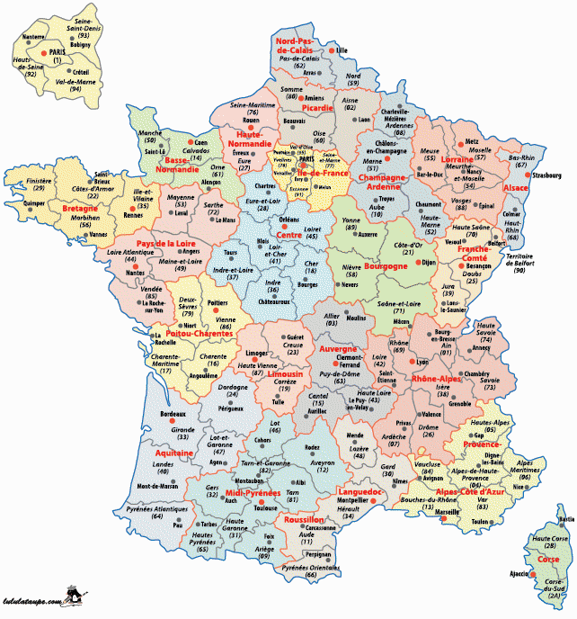 carte de france