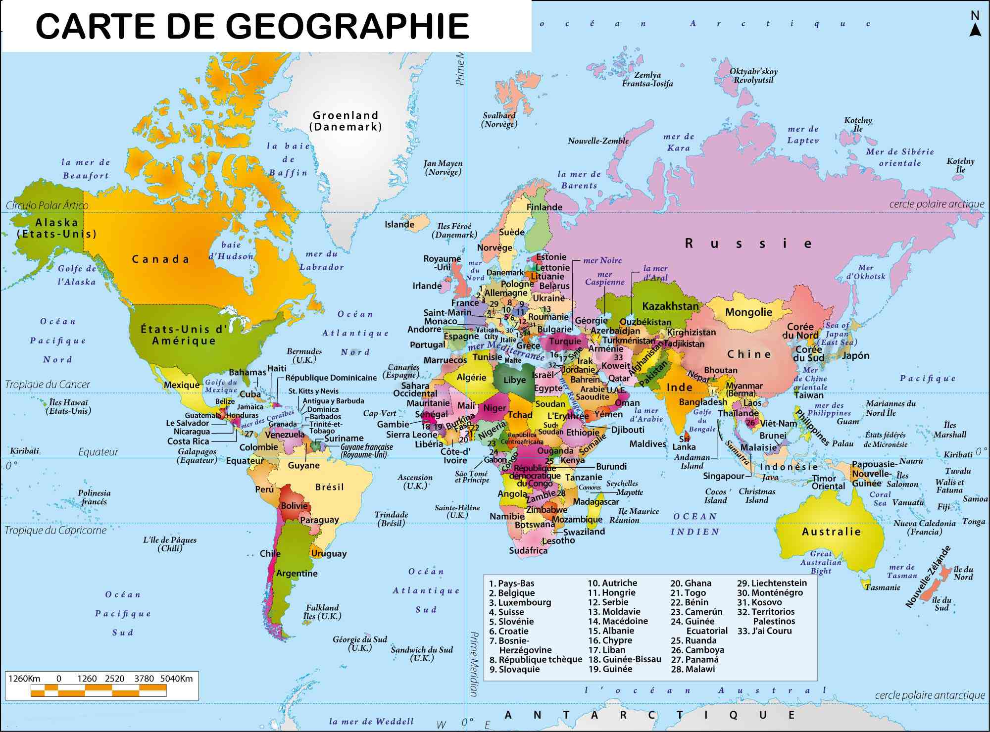 carte de geographie