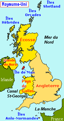 Carte de Grande Bretagne ≡ Voyage - Carte - Plan