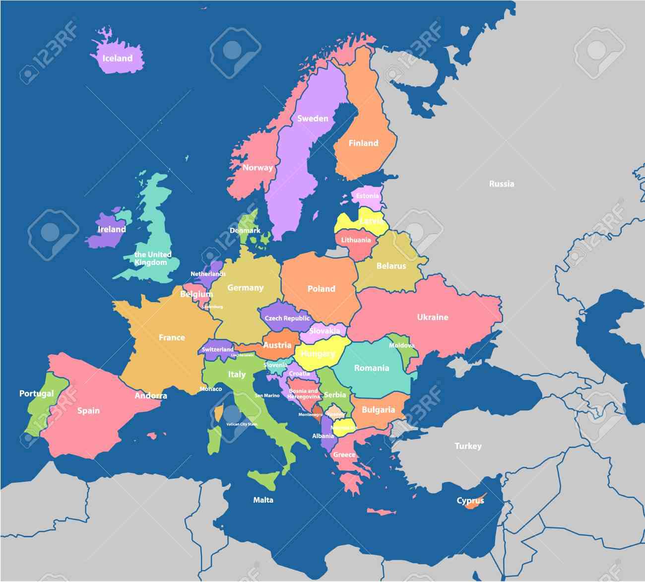 carte de l europe detaillee