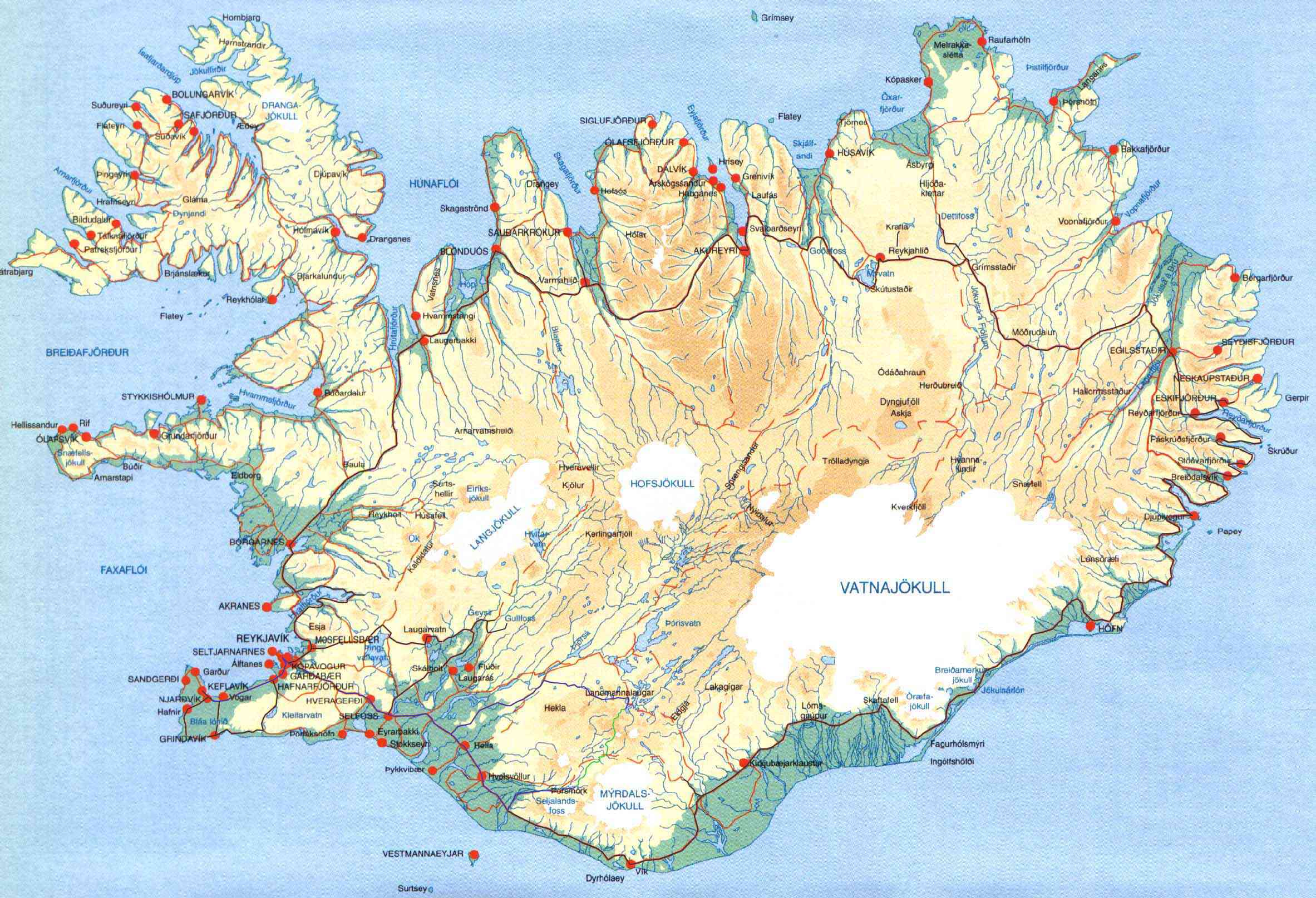 carte de l islande