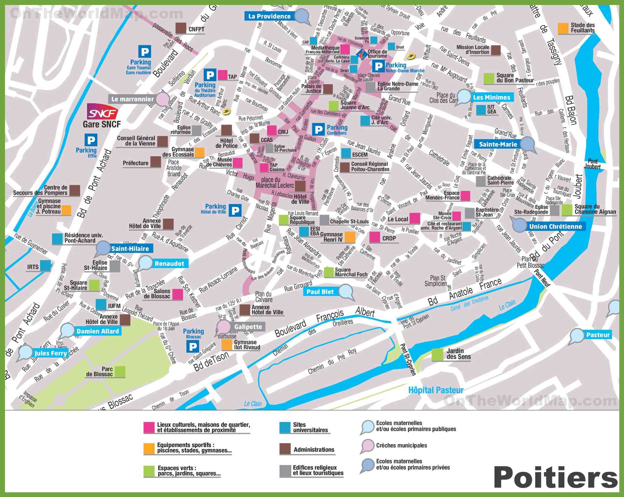 Carte De Poitiers Voyage Carte Plan