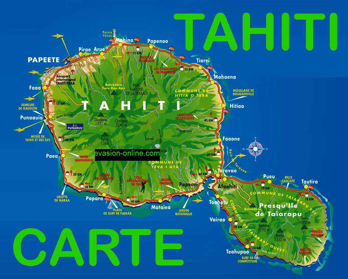 carte de tahiti