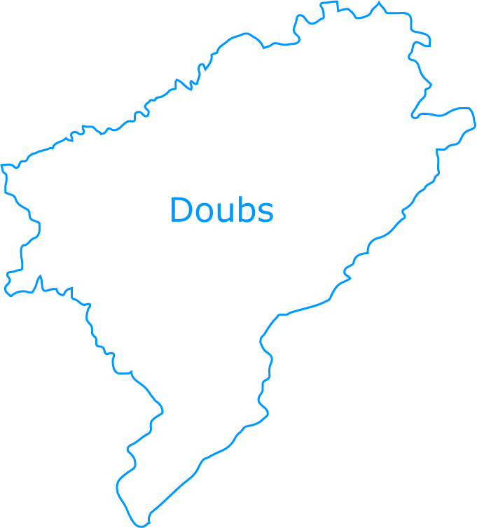 carte departement doubs
