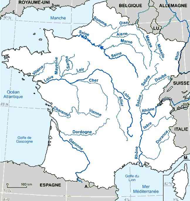 carte des fleuves de france