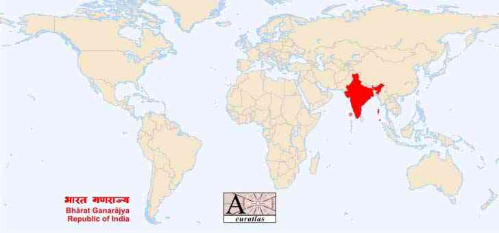 carte du monde inde
