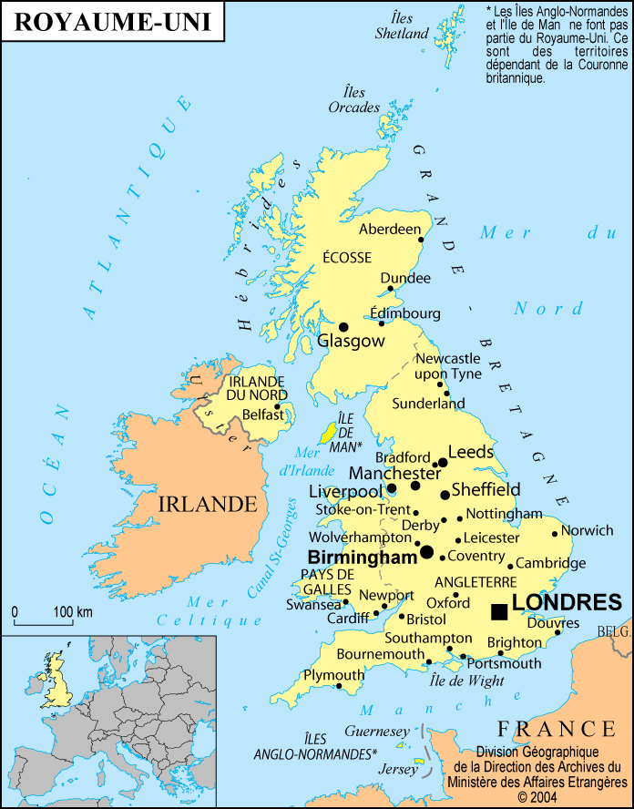 carte du royaume uni
