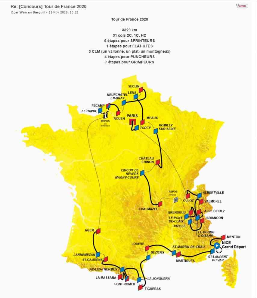 Tour De France Course Map