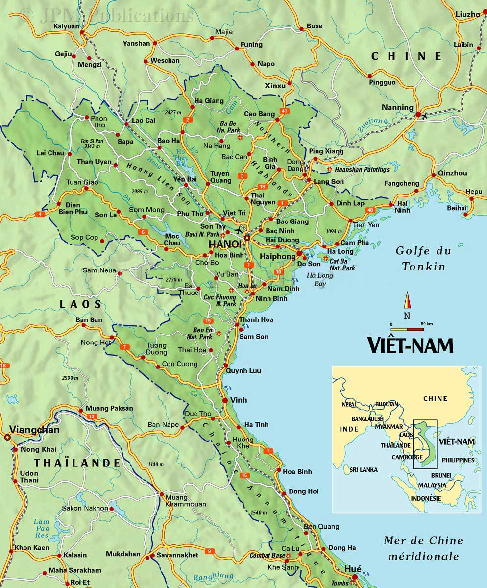 carte du vietnam