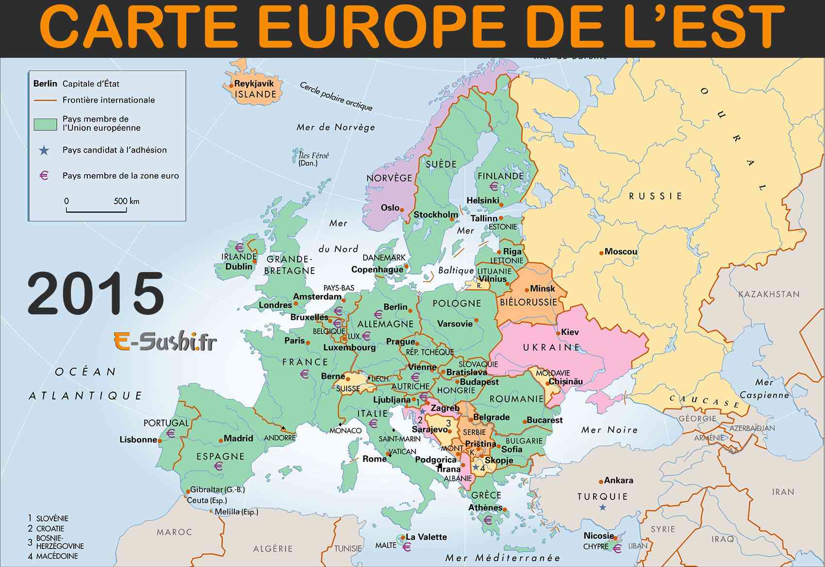 carte europe de l est images