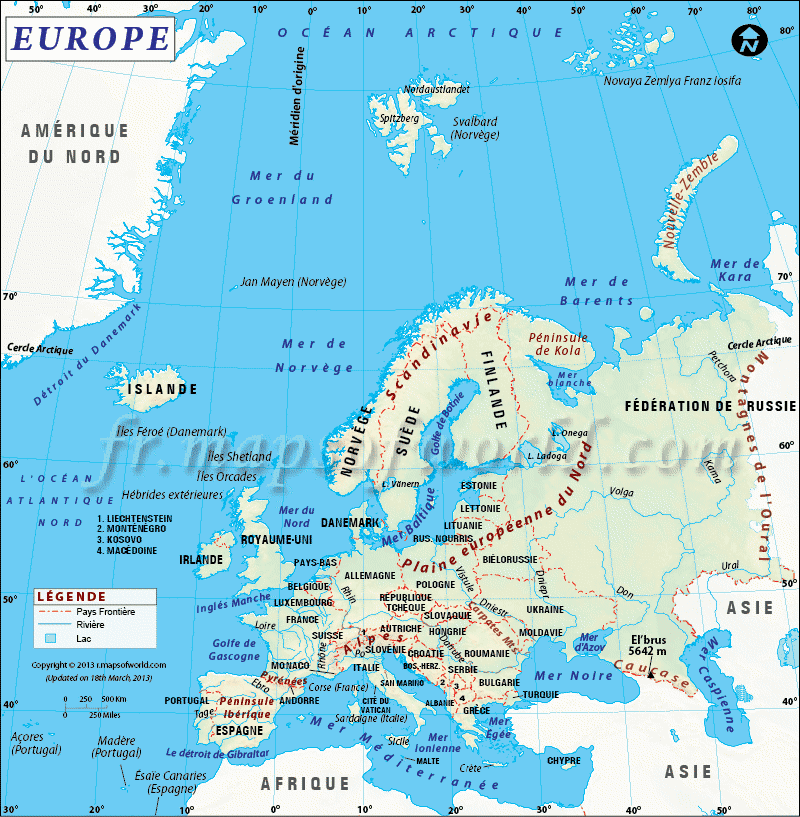 carte europe images et photos
