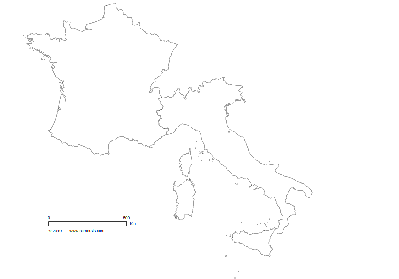 carte france italie