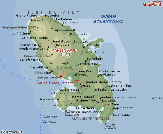 carte martinique geographique