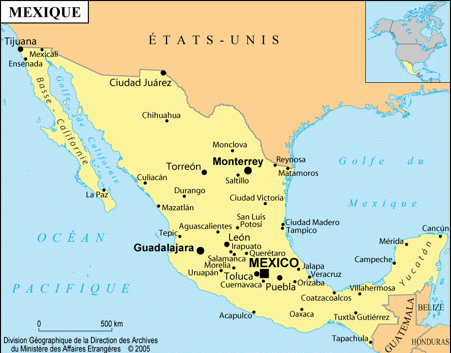 carte mexique