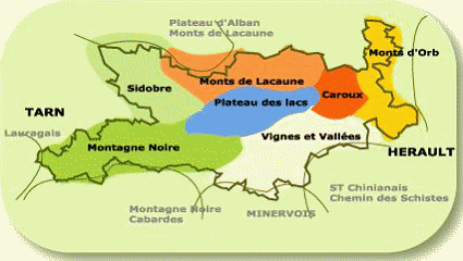 carte parc naturel regional du haut languedoc