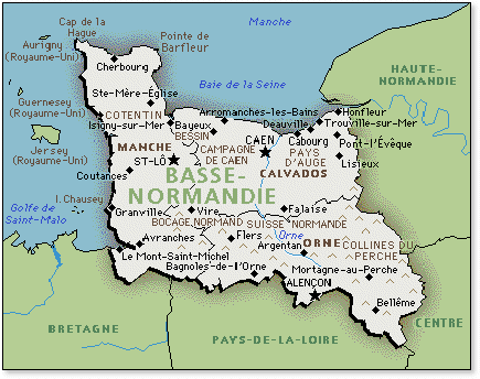 carte region basse normandie