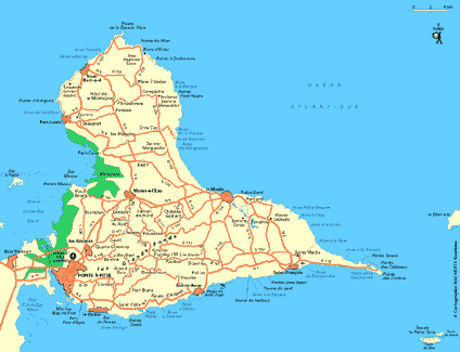 carte touristique de guadeloupe
