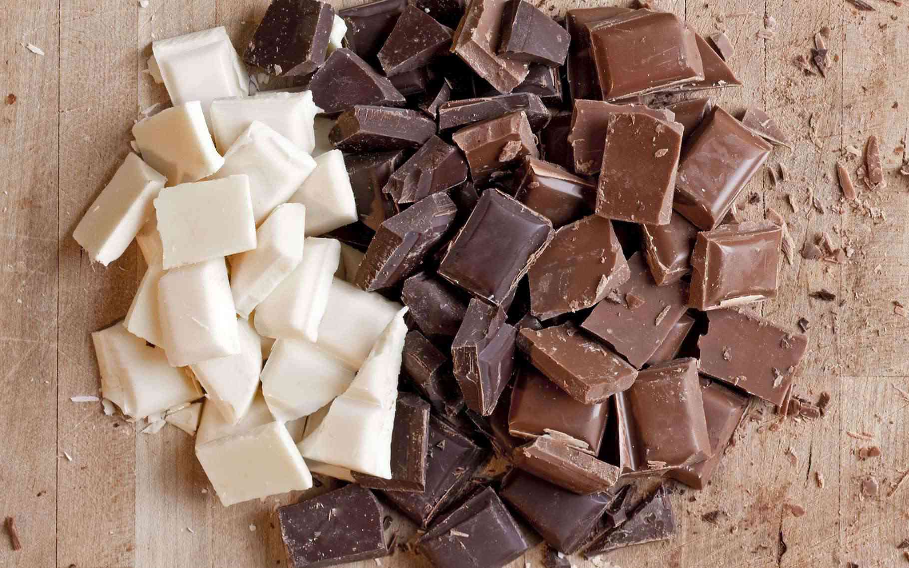 difference entre chocolat noir et blanc