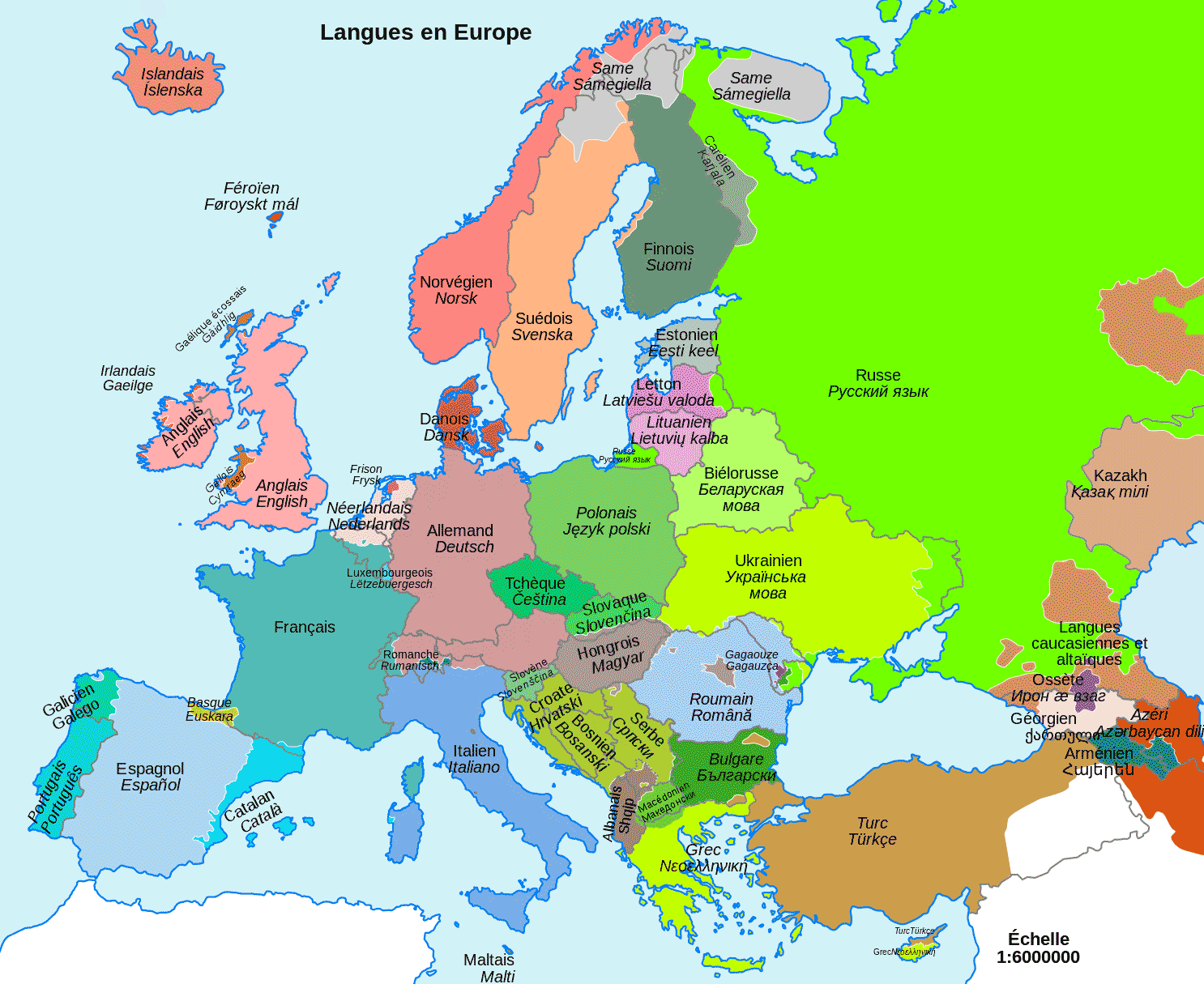 europe carte avec symboles des pays