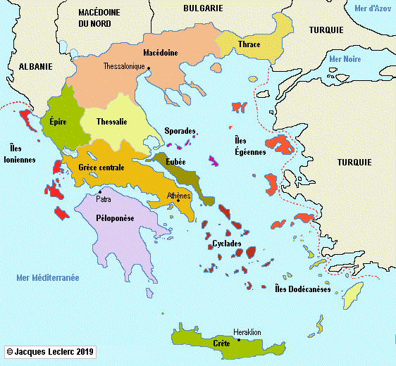 grece carte et plan