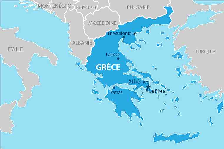 grece carte geographique
