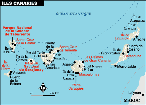 Les les Canaries Voyage Carte Plan