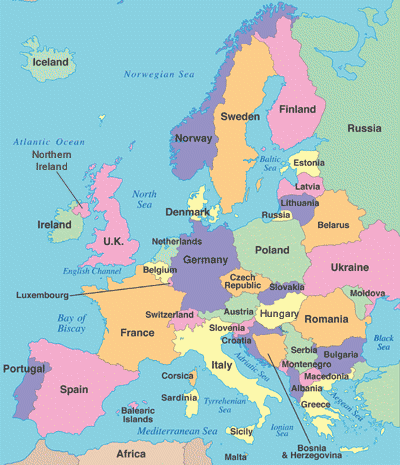 map of europe