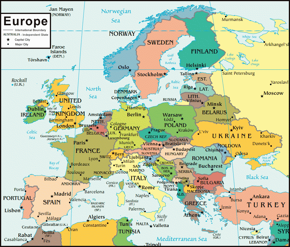 map of europe