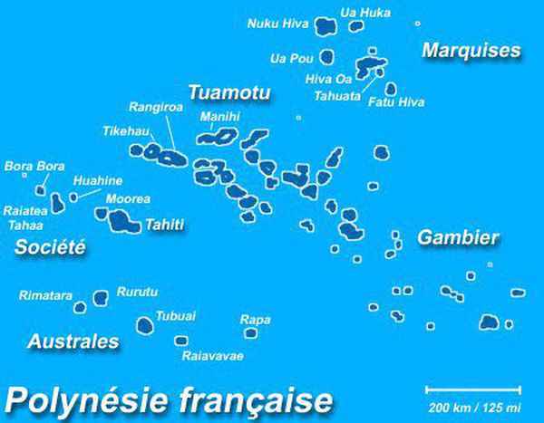 carte polynésie française detaille